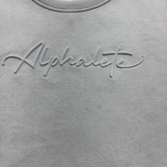 Alphalete Woman’s ELMTS Short Sleeve  Crop Top Teal Blue Size Small - Picture 7 of 7